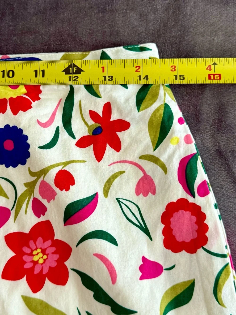 Boden Pencil Skirt 6R Floral Zip Back Pockets Cotton Preppy Gardencore Feminine